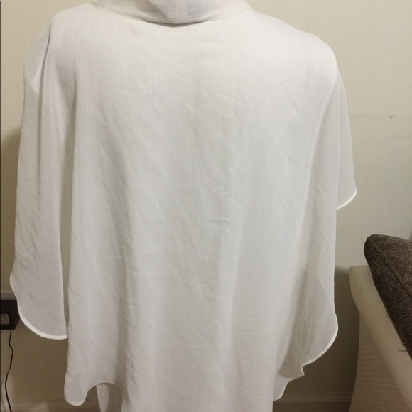 AGB® Plus Size Popover Tie Neck Top
Color: Cream - Picture 6 of 7